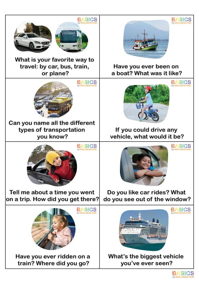 Conversation Cards - Transportation: Engage Kids with Fun Travel-Themed Questions-PDF1