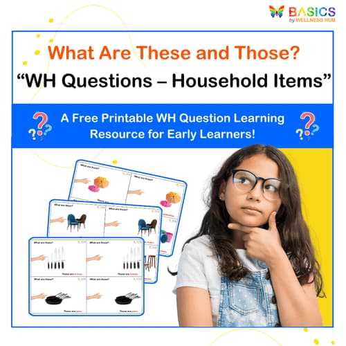 What Are These and Those? WH Questions – Household Items (Free Printable PDF)