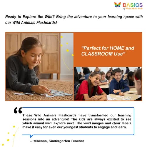 Wild Animals Flashcards for Kids: Free Printable PDF