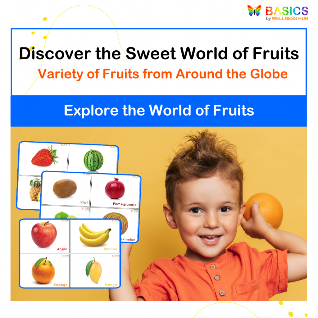 explore the world of fruits - fruits flashcards