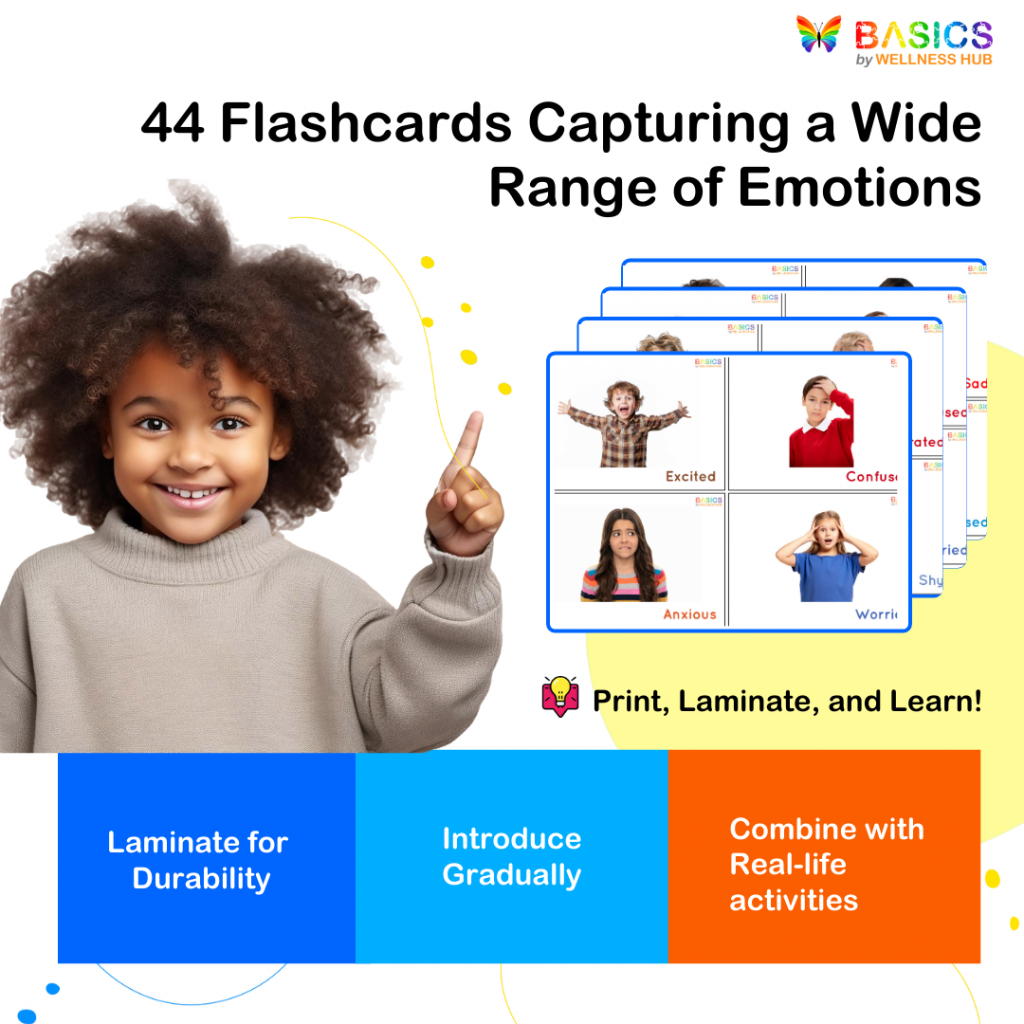 flashcards caption a wide range of emotions 