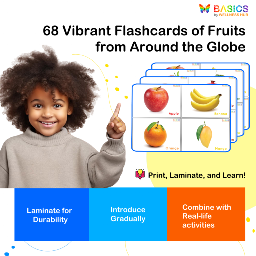 vibrant flashcards of fruits from around the globe - fruits flashcards