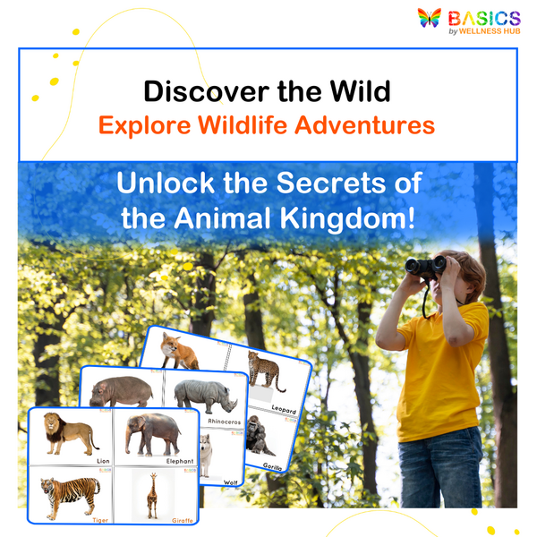 explore wildlife adventures - wild animals flashcards